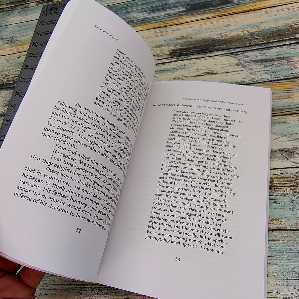 The Poetry of Cold A Collection of writings winter wolves love Softcover Book - Picture 11 of 16